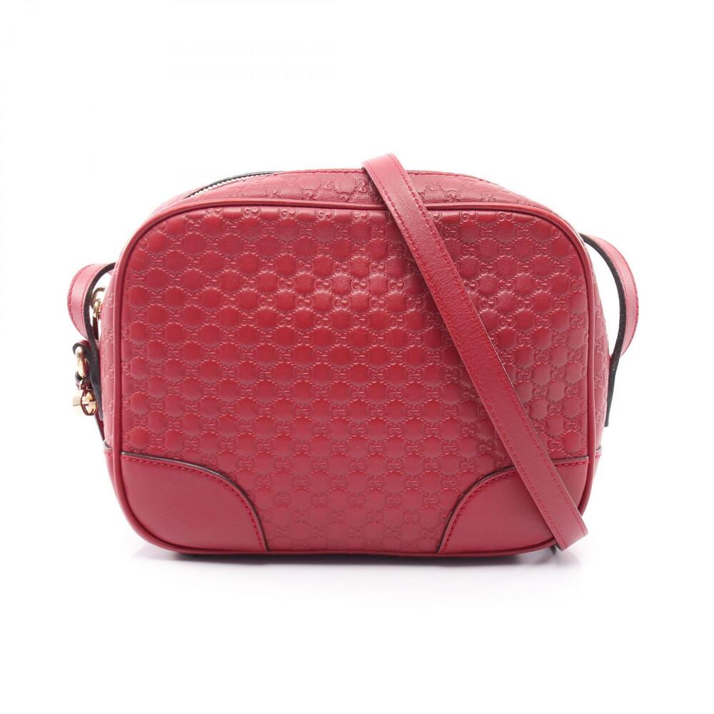 Gucci Bree Guccissima Leather Shoulder Bag Red